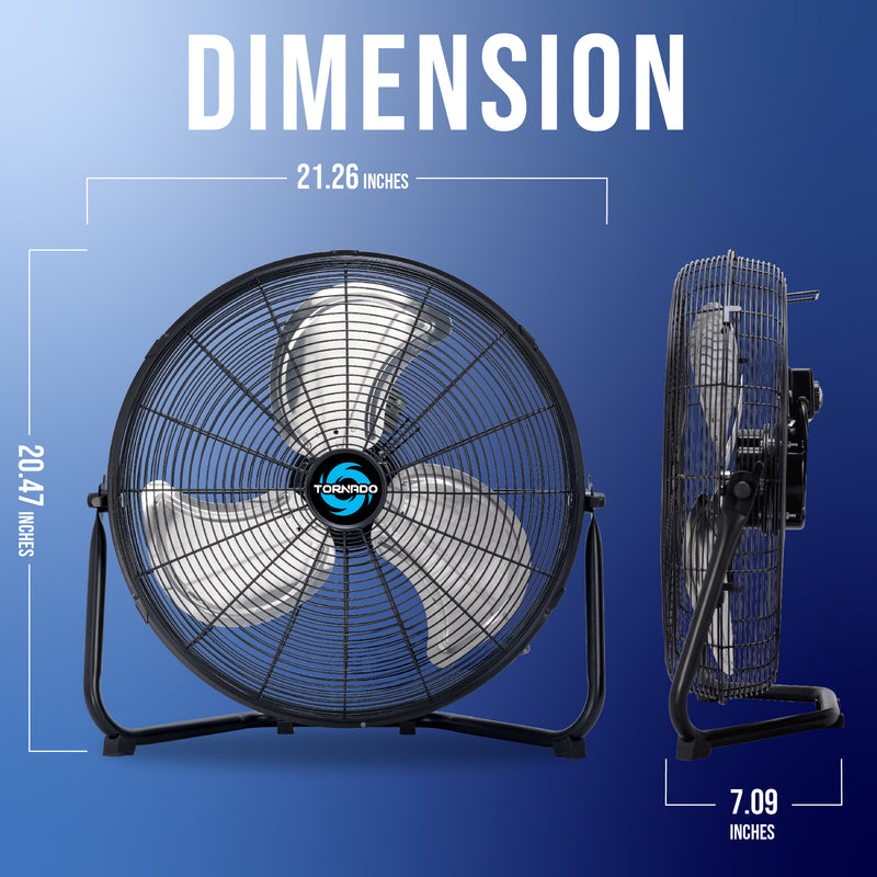 Tornado 18'' High Velocity Metal Floor Fan - 4150 CFM - UL